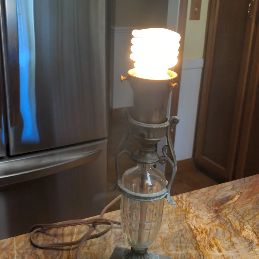 Vintage Crystal Brass lamp